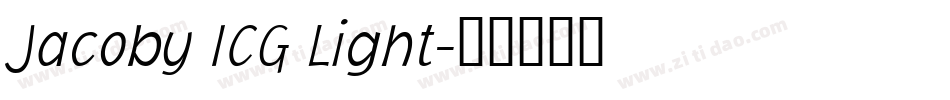 Jacoby ICG Light字体转换